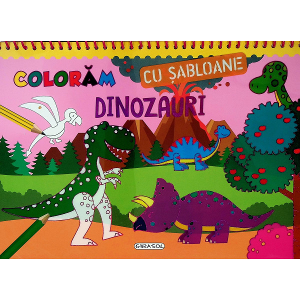 Dinozauri - Coloram cu sabloane