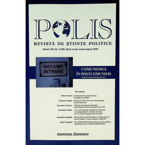 Polis. Revista de stiinte politice, nr.3 (29), iunie-august 2020