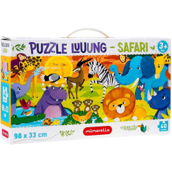 Joc educativ - Puzzle Lung Safari - 40 piese