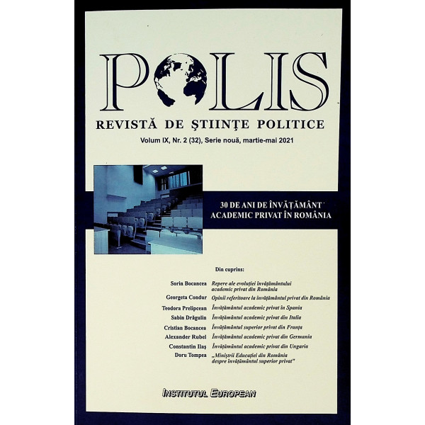 Polis. Revista de stiinte politice, nr.2 (32), martie-mai 2021