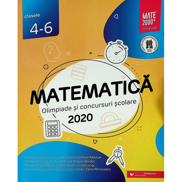 Matematica, clasele IV-VI - Olimpiade si concursuri scolare 2020
