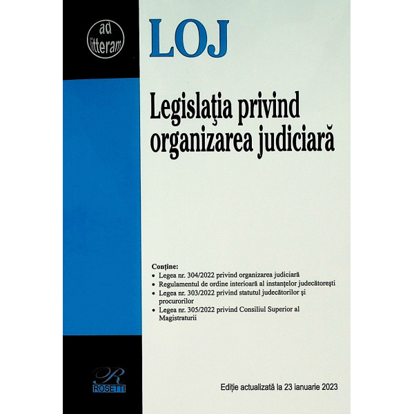 Legislatia privind organizarea judiciara