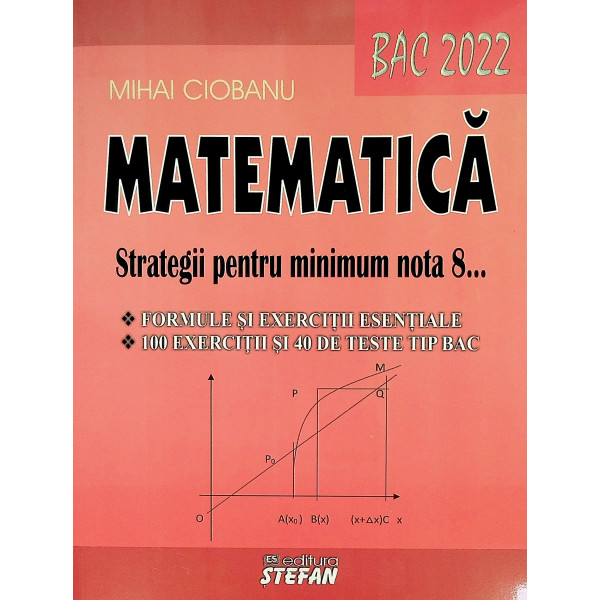 Matematica. Strategii pentru minimum nota 8... Bac 2022