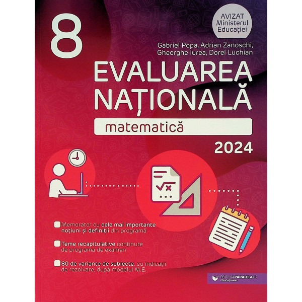 Matematica, clasa a VIII-a - Evaluarea Nationala, 2024